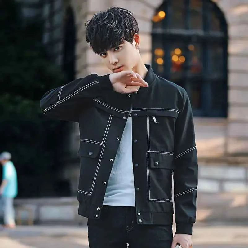 Men’s Slim Fit Trucker Jacket – Casual Spring/Autumn Coat