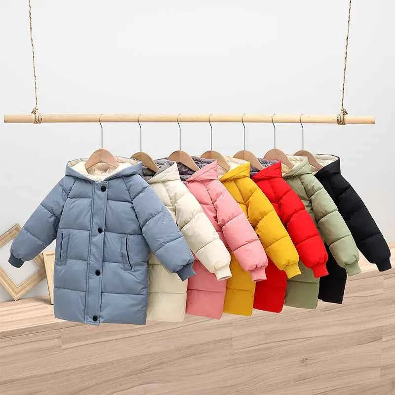 Kids Hooded Puffer Jacket, Thick Winter Cotton Coat for Boys & Girls (1–10 Years)