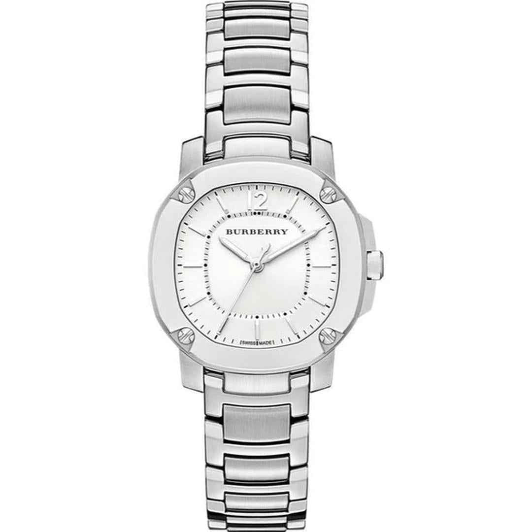 Burberry The Britain Silver Dial Silver Steel Strap Watch for Women - BBY1703