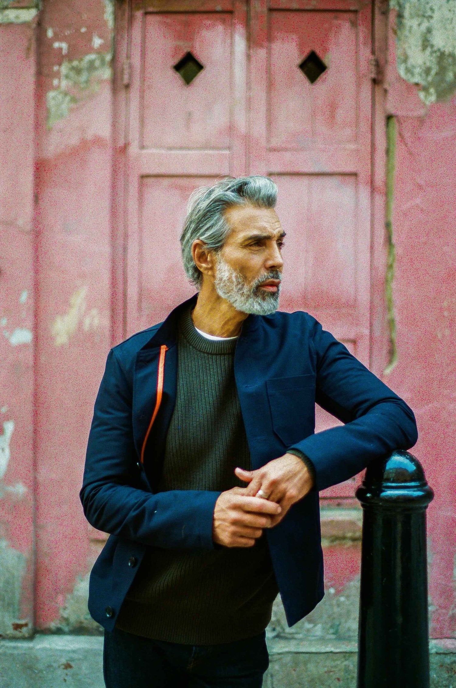 J Hailey Crew Knit - Dark Olive