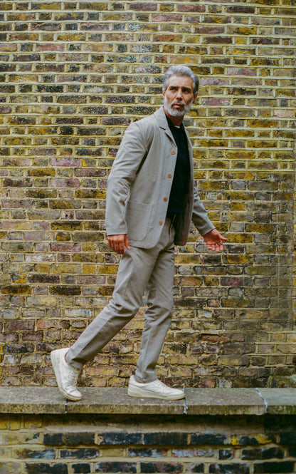 Wentworth Trouser - Mushroom Comfort Stretch