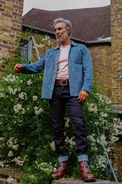 Bart Corduroy Overshirt - Blue