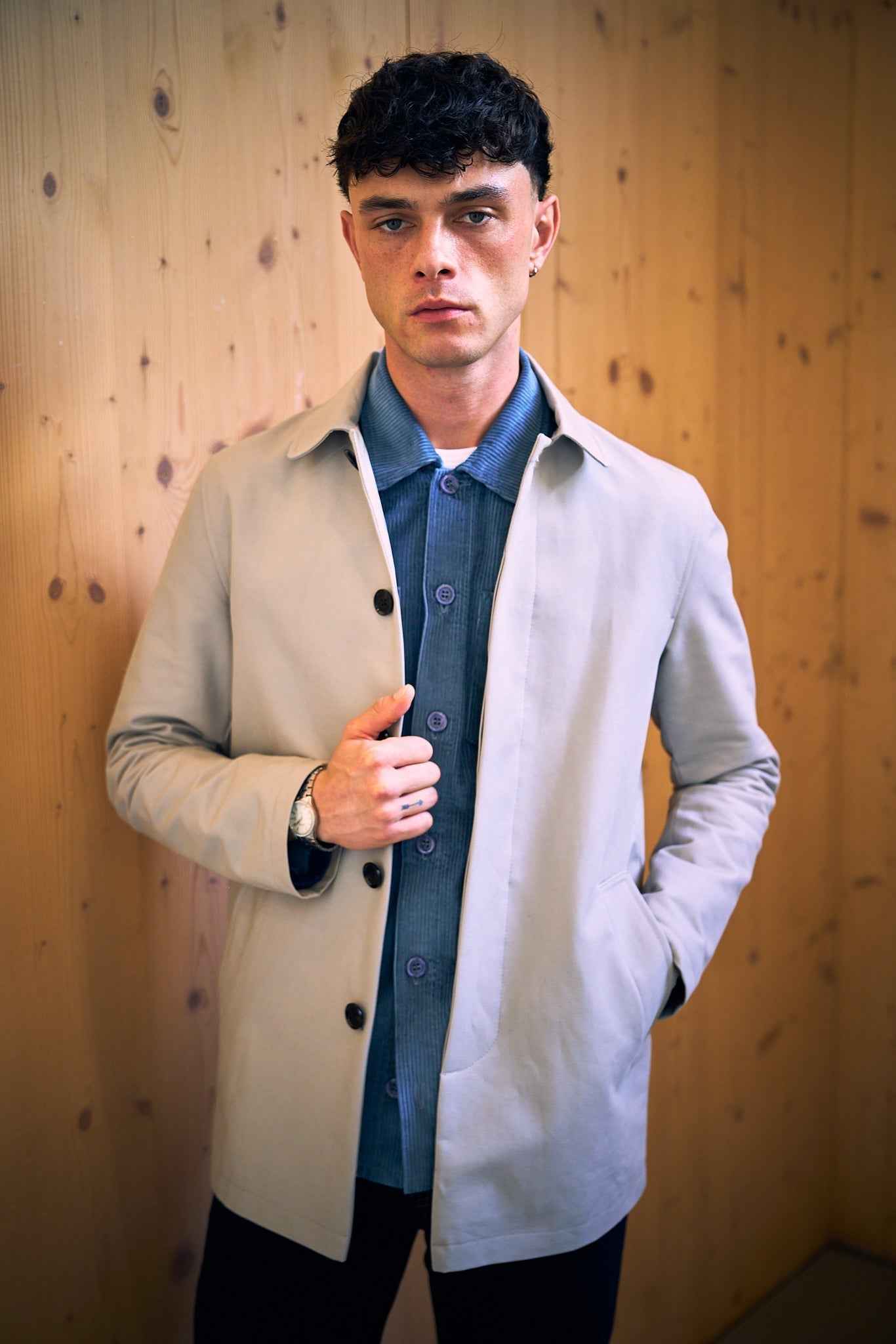 Bart Corduroy Overshirt - Blue