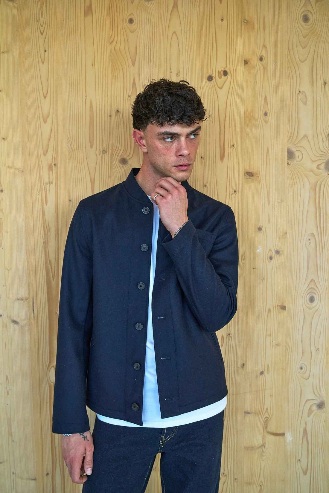 Aldgate Shacket - Navy Wool