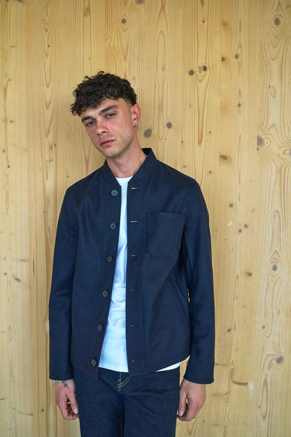 Aldgate Shacket - Navy Wool