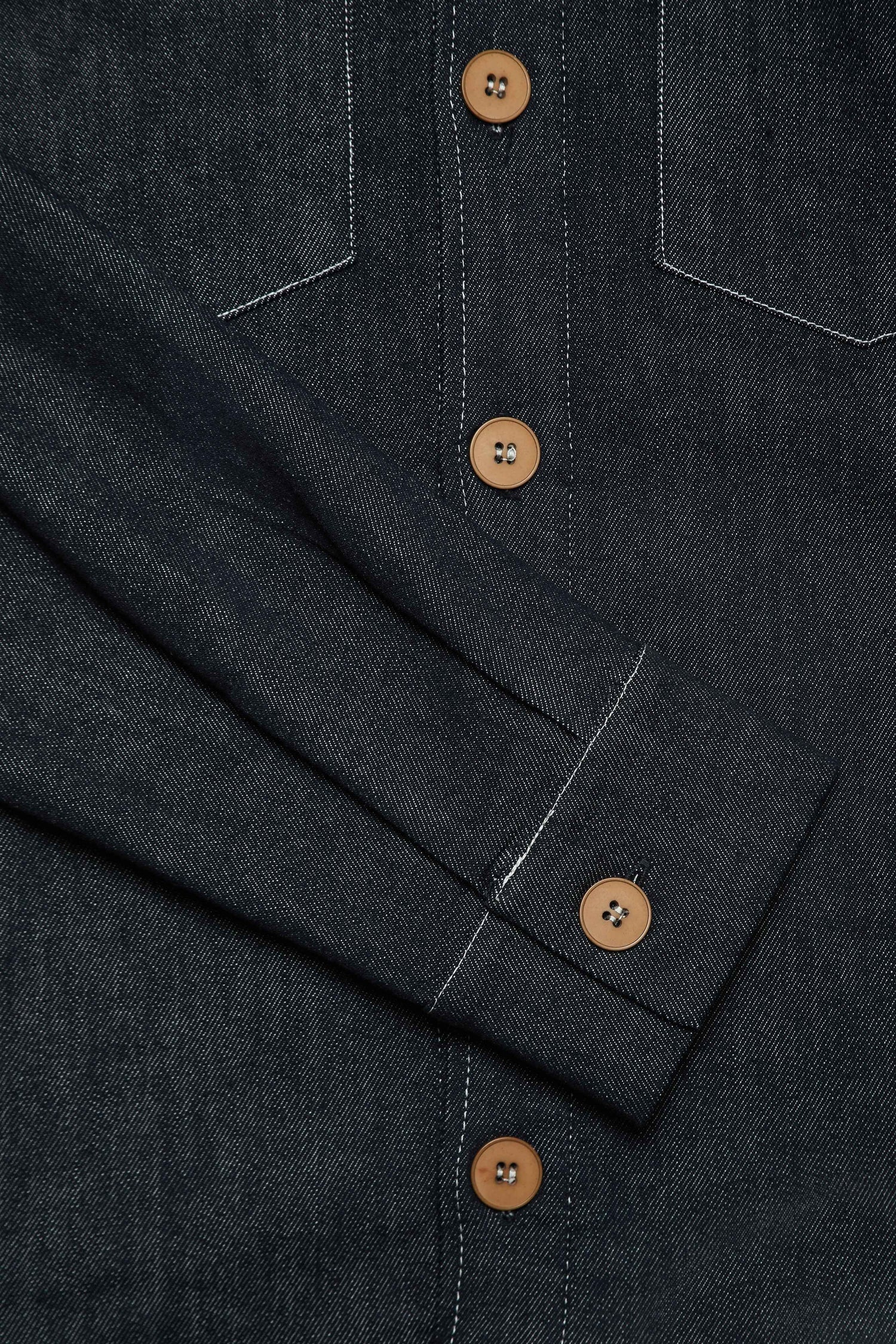 Turner Long Sleeve Shacket - Denim Stay Blue