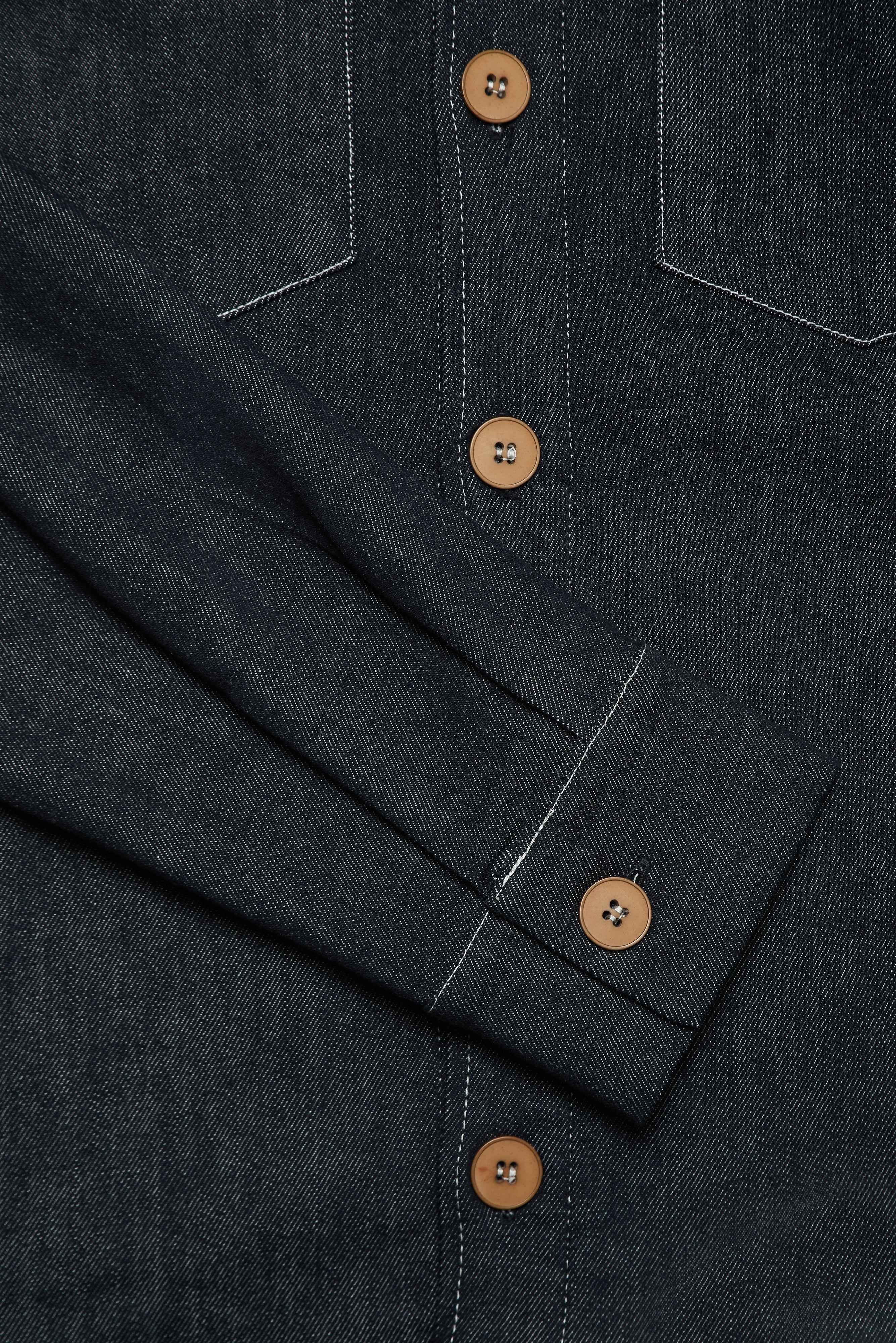 Turner Long Sleeve Shacket - Denim Stay Blue