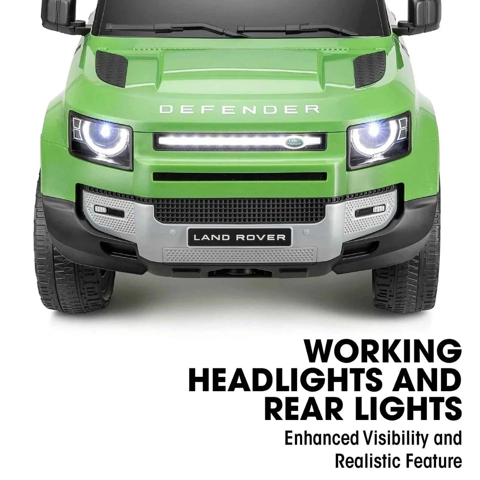 Xootz Land Rover Defender 12V Electric Ride On with Lithium Battery - Green