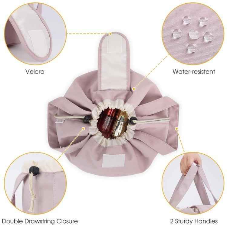 Barrel Drawstring Makeup Bag Large Capacity Women&