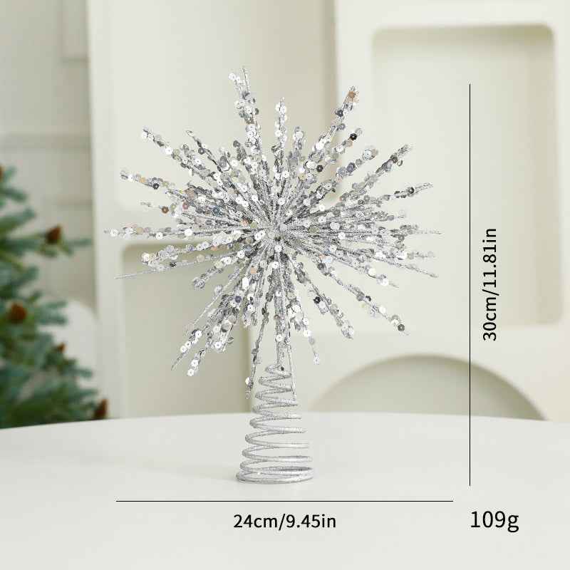Eight Awn Star Champagne Christmas Decoration Ornaments