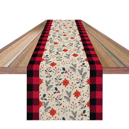 Christmas Table Runner Plaid Pattern