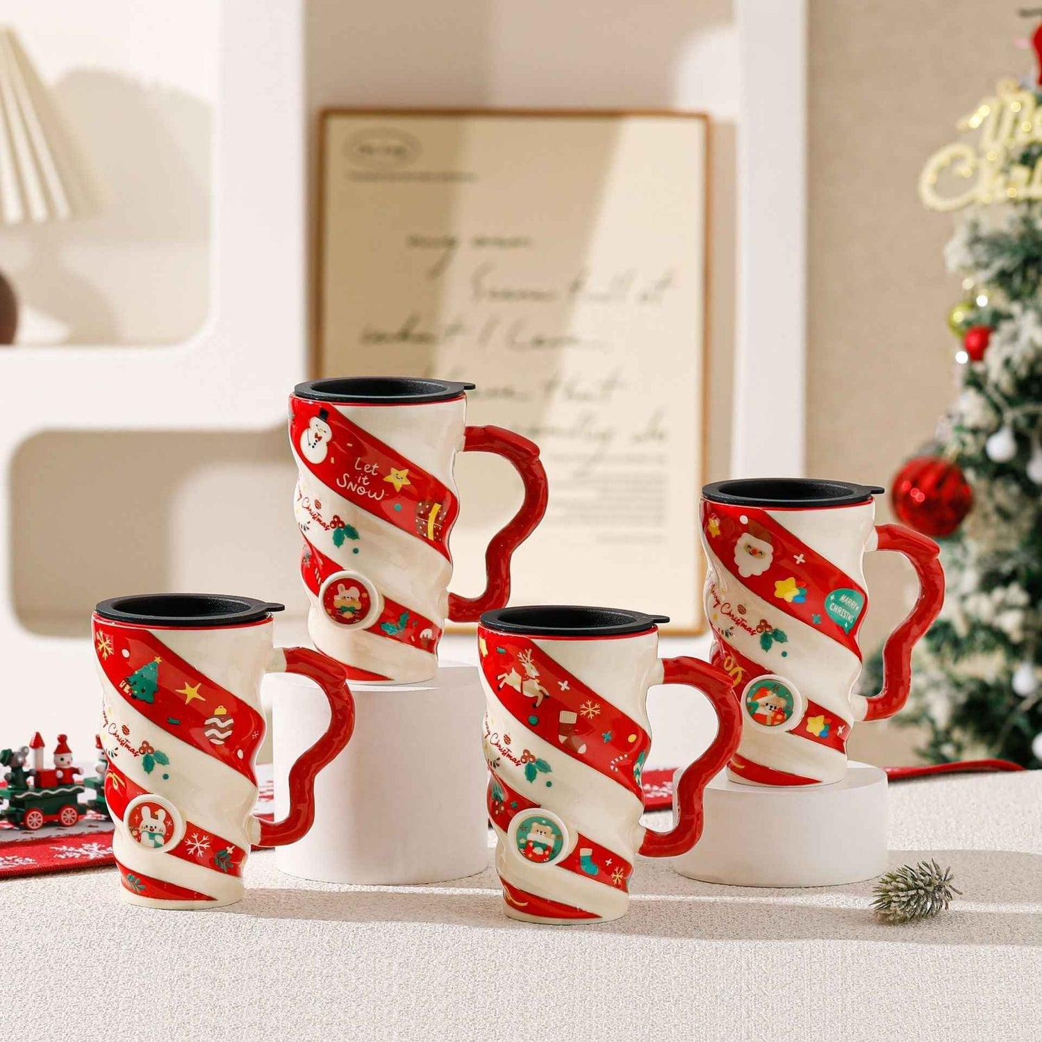 Christmas Couple Ceramic Mug Household