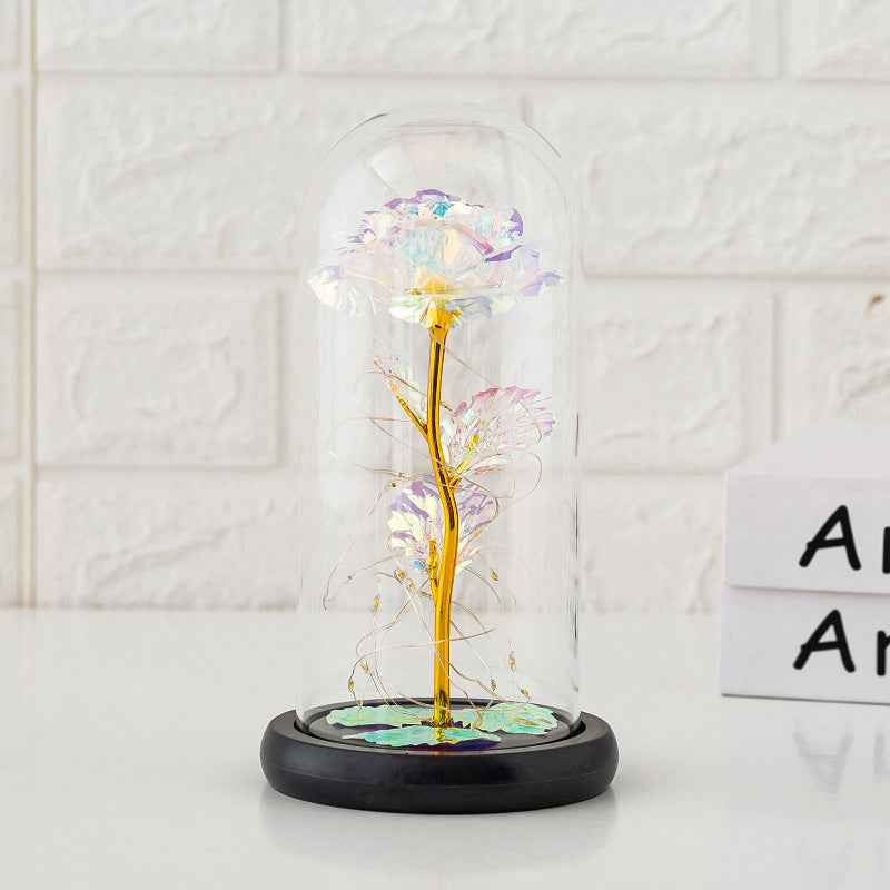 Immortal flower glass cover rose glass cover Valentine&