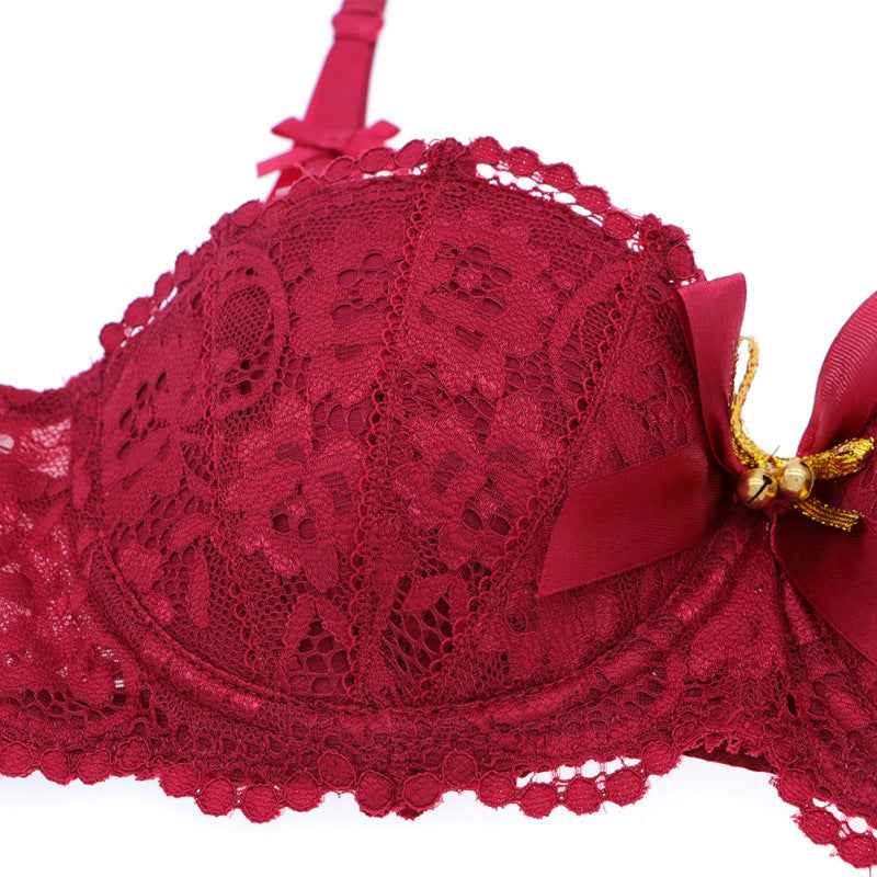 Sexy Lace  Cup Bra Set Christmas Valentine&