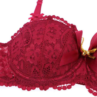 Sexy Lace  Cup Bra Set Christmas Valentine&