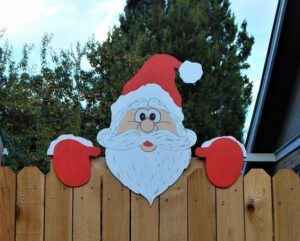 Christmas Themed Fence Garden Top Decoration