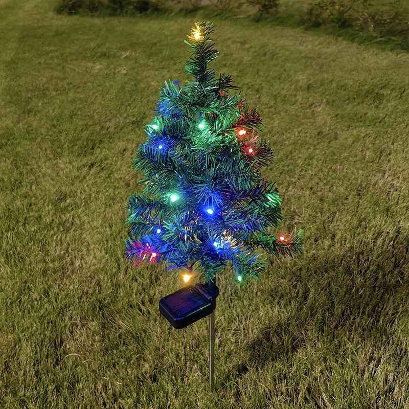 Solar-powered Christmas Cedar Tree Lights For Outdoor Lawn Decoration