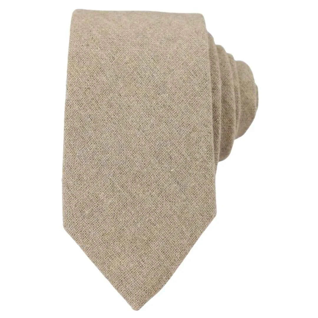 Camel Beige Oak Tweed Tie Hankie Hankerchief 2"