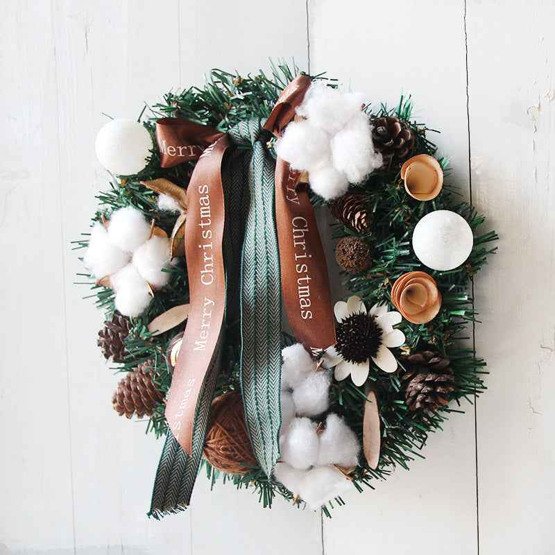 Creative Christmas Door Wreath Christmas Decoration Artificial Garland Wreaths For Car Home Window Wall Decoration