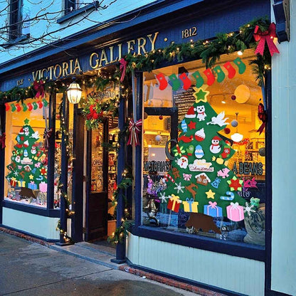 Felt Christmas Tree Or Snowman Holiday Decoration, Perfect For Homes, Classrooms, Offices, And Party Venues, Versatile Seasonal Decor, Festive Wall Art, Christmas Decorations, Best For Christmas, Ch