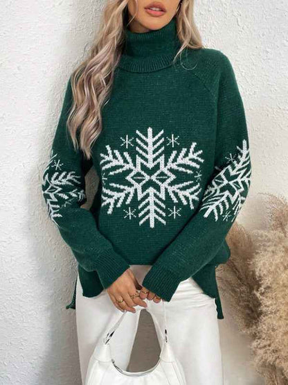 High Collar Christmas Sweaters Women&