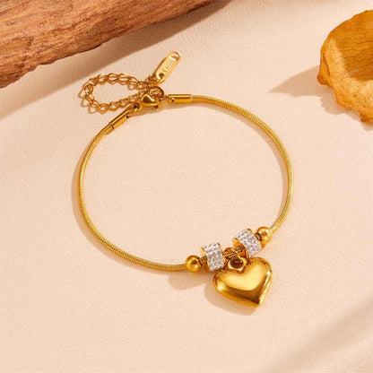 Titanium Steel Heart Love Heart Jewelry Colorfast Christmas Valentine&