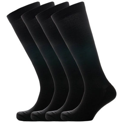 2 Pairs Unisex Travel Socks Black Long Knee High Breathable Flight Socks by Sock Stack