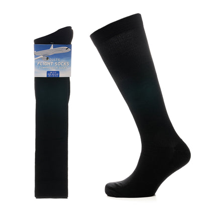 2 Pairs Unisex Travel Socks Black Long Knee High Breathable Flight Socks by Sock Stack