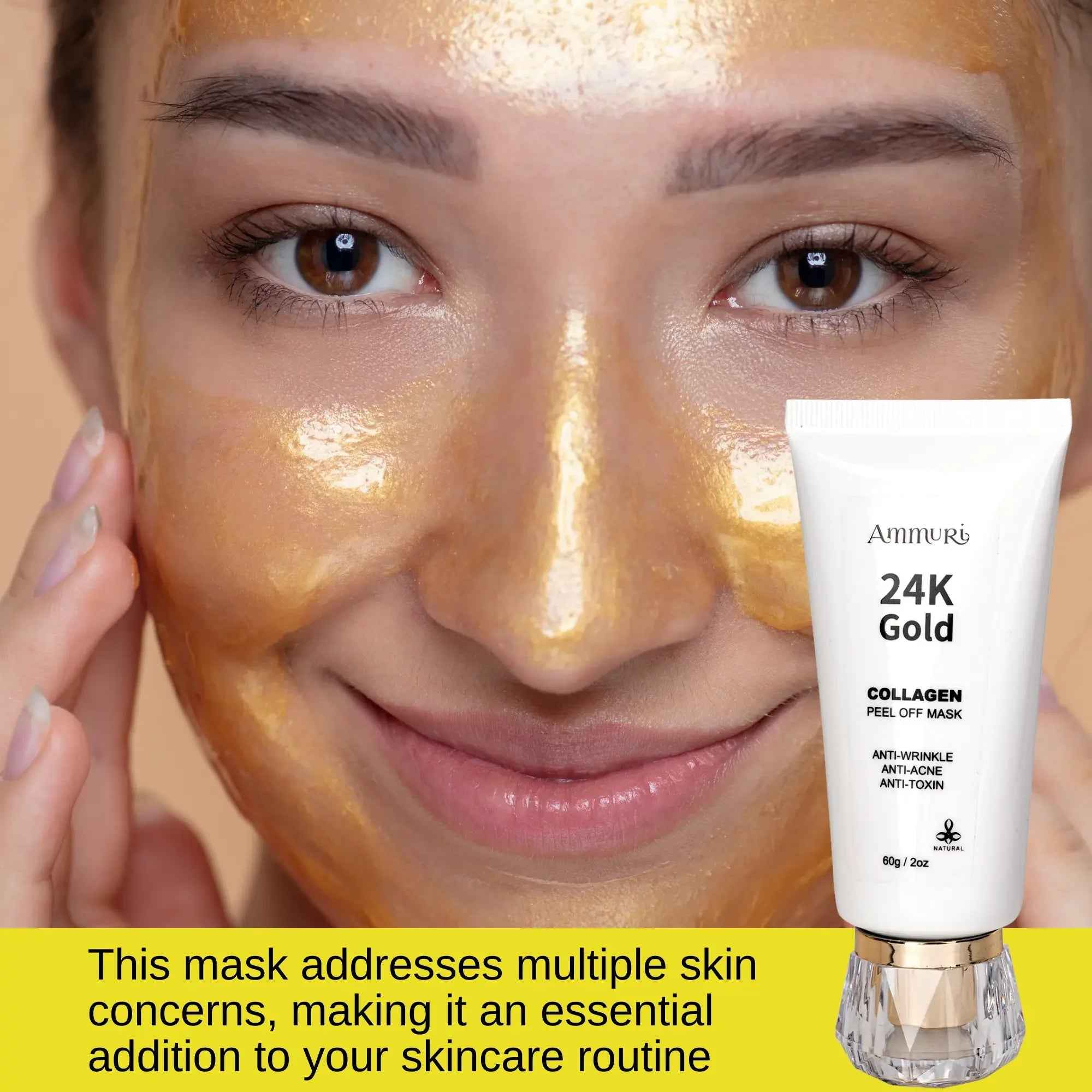 Ammuri Beauty 24K Gold Peel Off Mask for Radiant Skin