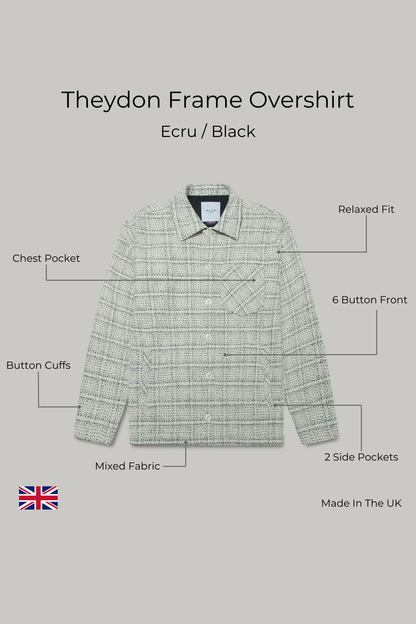 Theydon Frame Overshirt - Ecru / Black