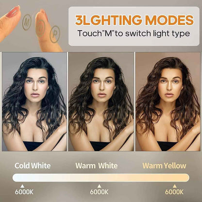 Makeup Mirror with 14 Dimmable LED Bulbs USB Charing Port 3 Color Mode