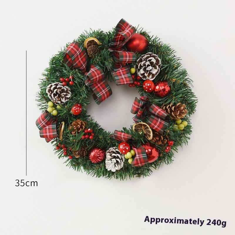 Christmas Garland Bow Christmas Door Hanging Window Decoration Christmas Decorations