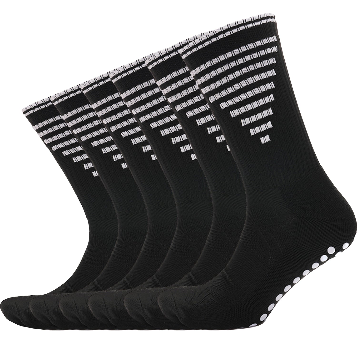 3 Pairs Black Anti Slip Football Grip Socks for Men Sports Socks for Gym Running Yoga Trekking Hiking by  Sock Stack