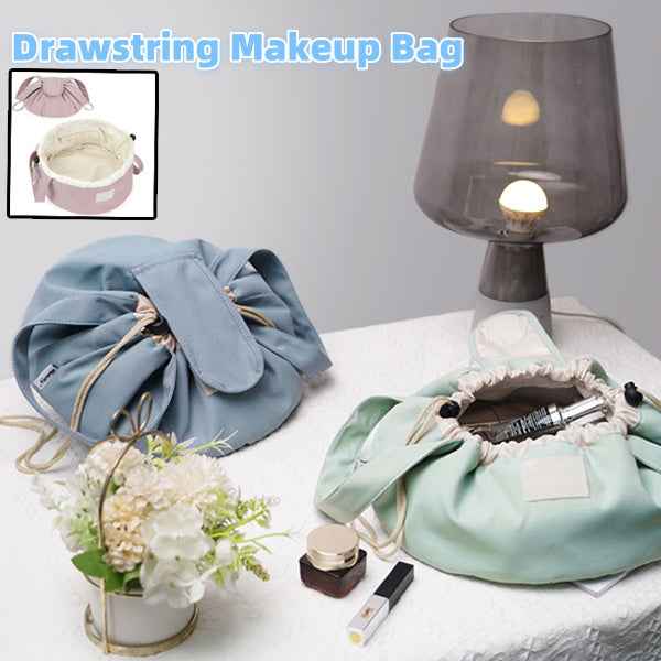 Barrel Drawstring Makeup Bag Large Capacity Women&