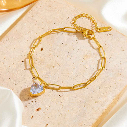 Titanium Steel Heart Love Heart Jewelry Colorfast Christmas Valentine&