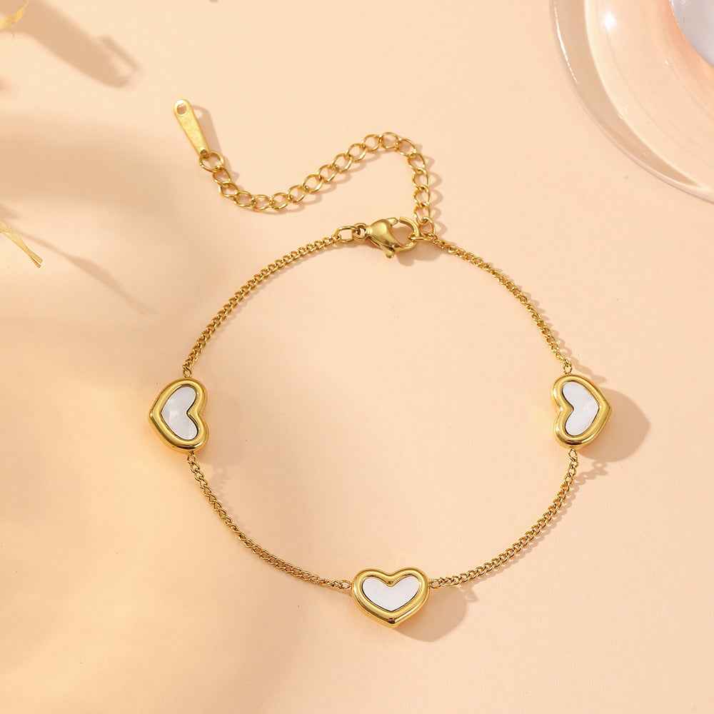 Titanium Steel Heart Love Heart Jewelry Colorfast Christmas Valentine&