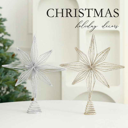 Eight Awn Star Champagne Christmas Decoration Ornaments