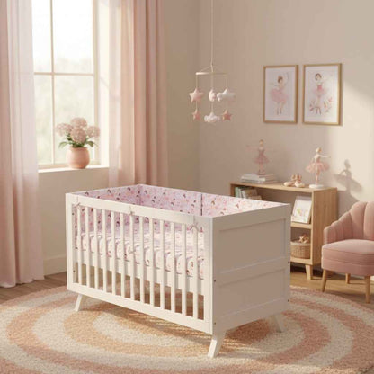 FORREST 3 Piece Reversible Cot Bed Set – Organic Cotton Baby Bedding - Fairy