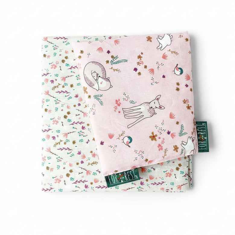 FORREST 3 Piece Reversible Cot Bed Set – Organic Cotton Baby Bedding - Meadowland