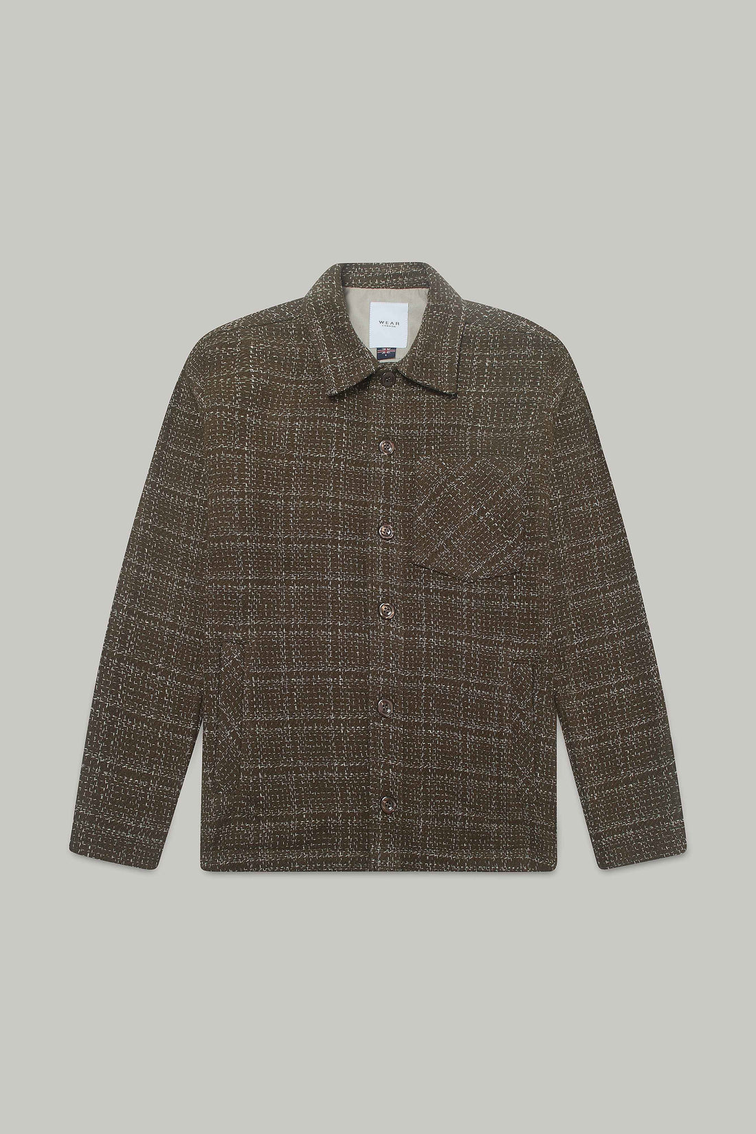 Theydon Frame Overshirt - Mocha / Ecru
