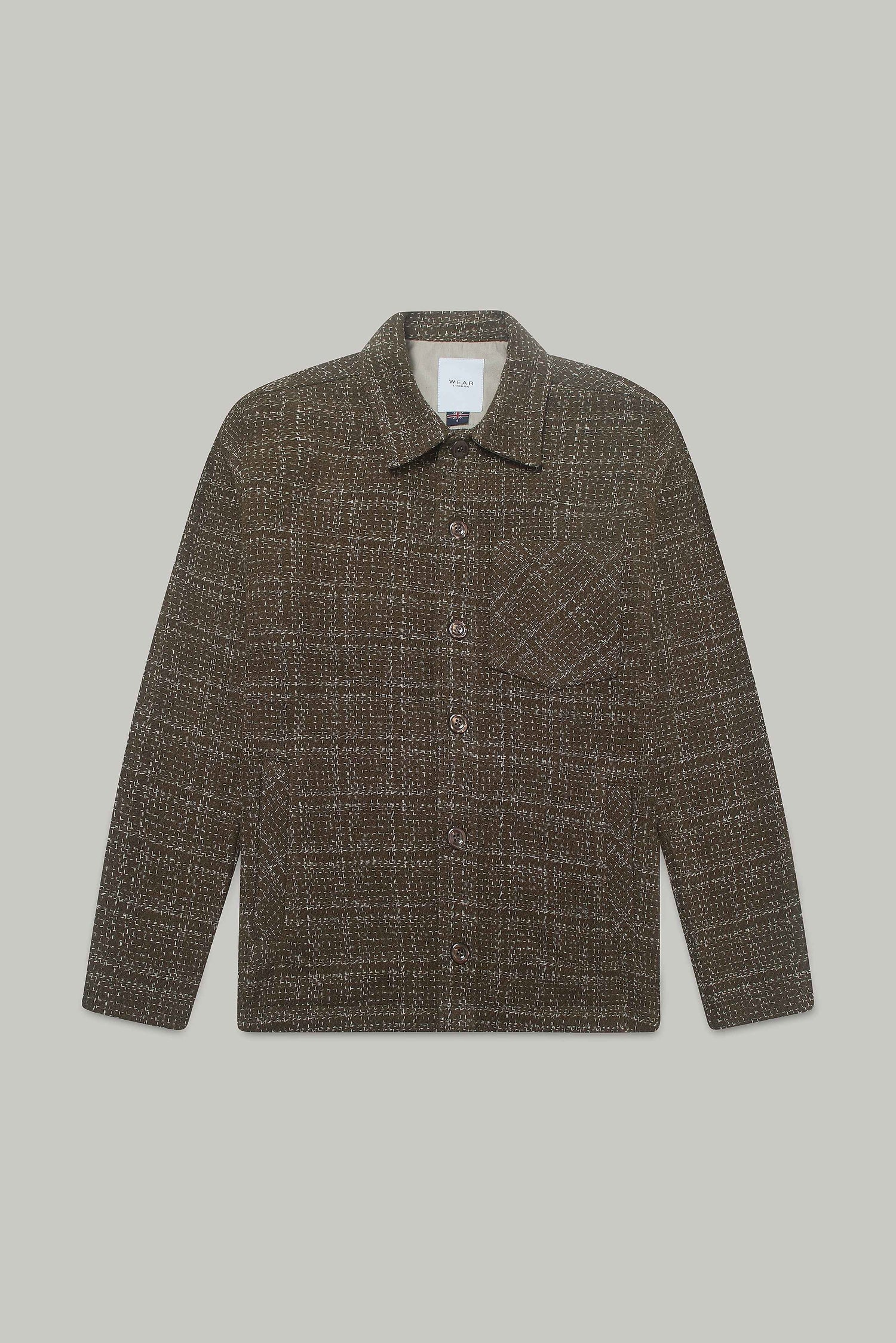 Theydon Frame Overshirt - Mocha / Ecru