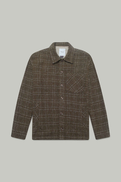 Theydon Frame Overshirt - Mocha / Ecru