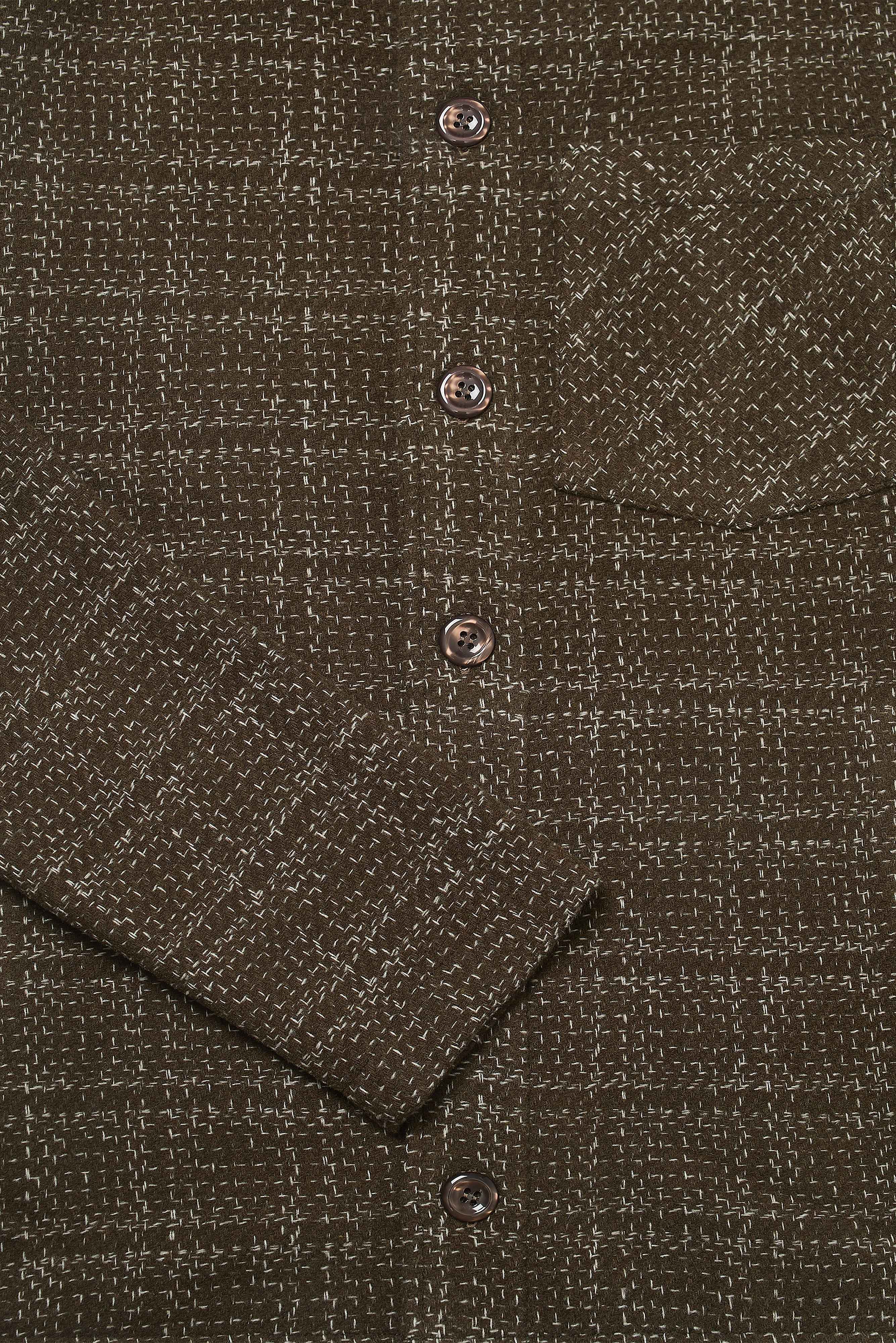 Theydon Frame Overshirt - Mocha / Ecru