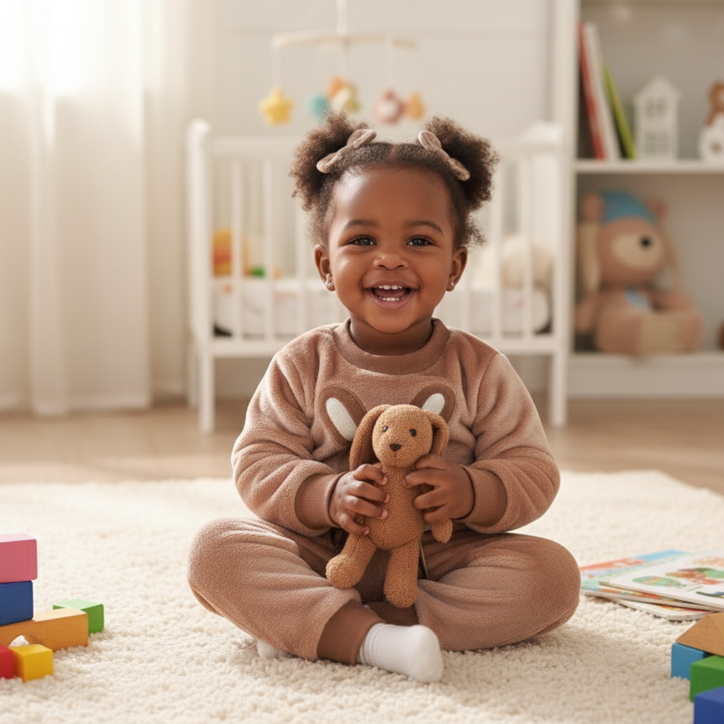 Teddy bear cozy two piece set. Bunny winter wear.