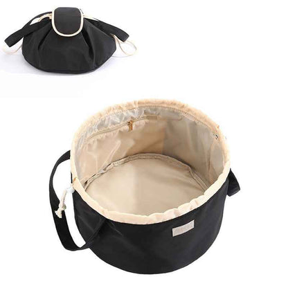 Barrel Drawstring Makeup Bag Large Capacity Women&