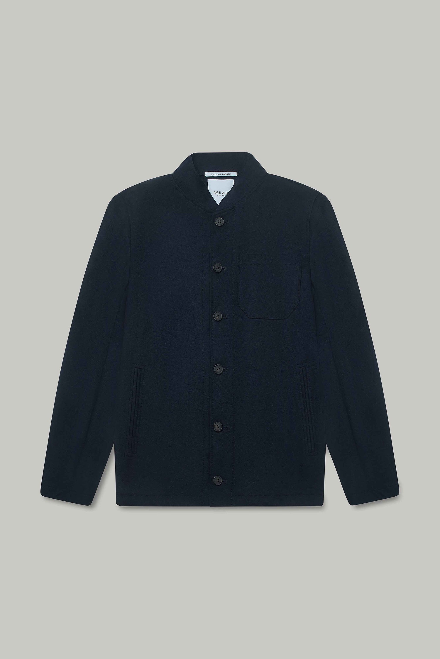Aldgate Shacket - Navy Cashmere Wool