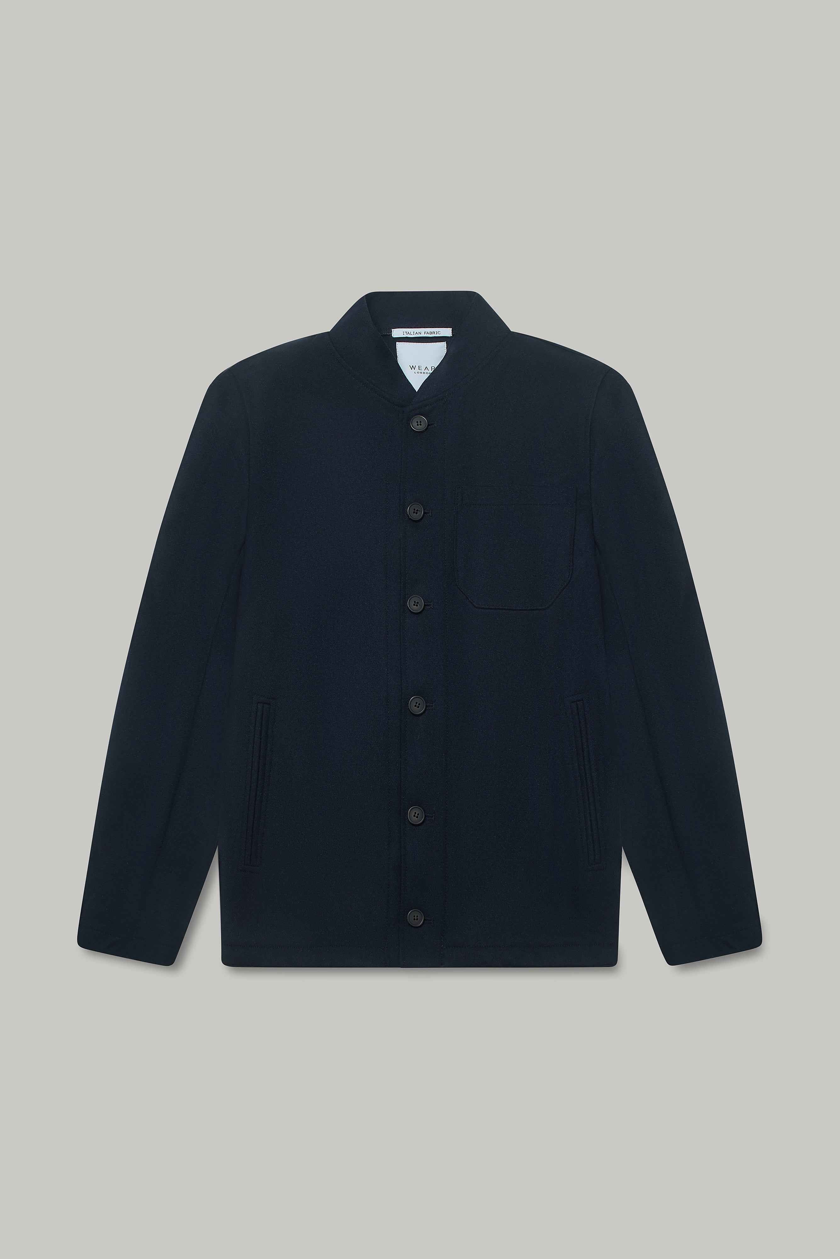 Aldgate Shacket - Navy Cashmere Wool