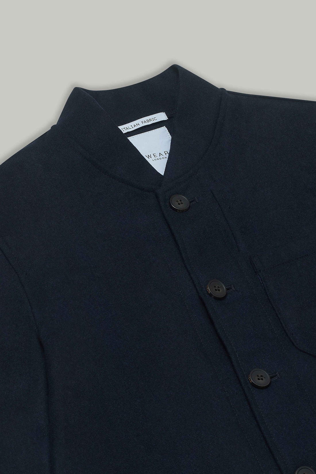 Aldgate Shacket - Navy Cashmere Wool