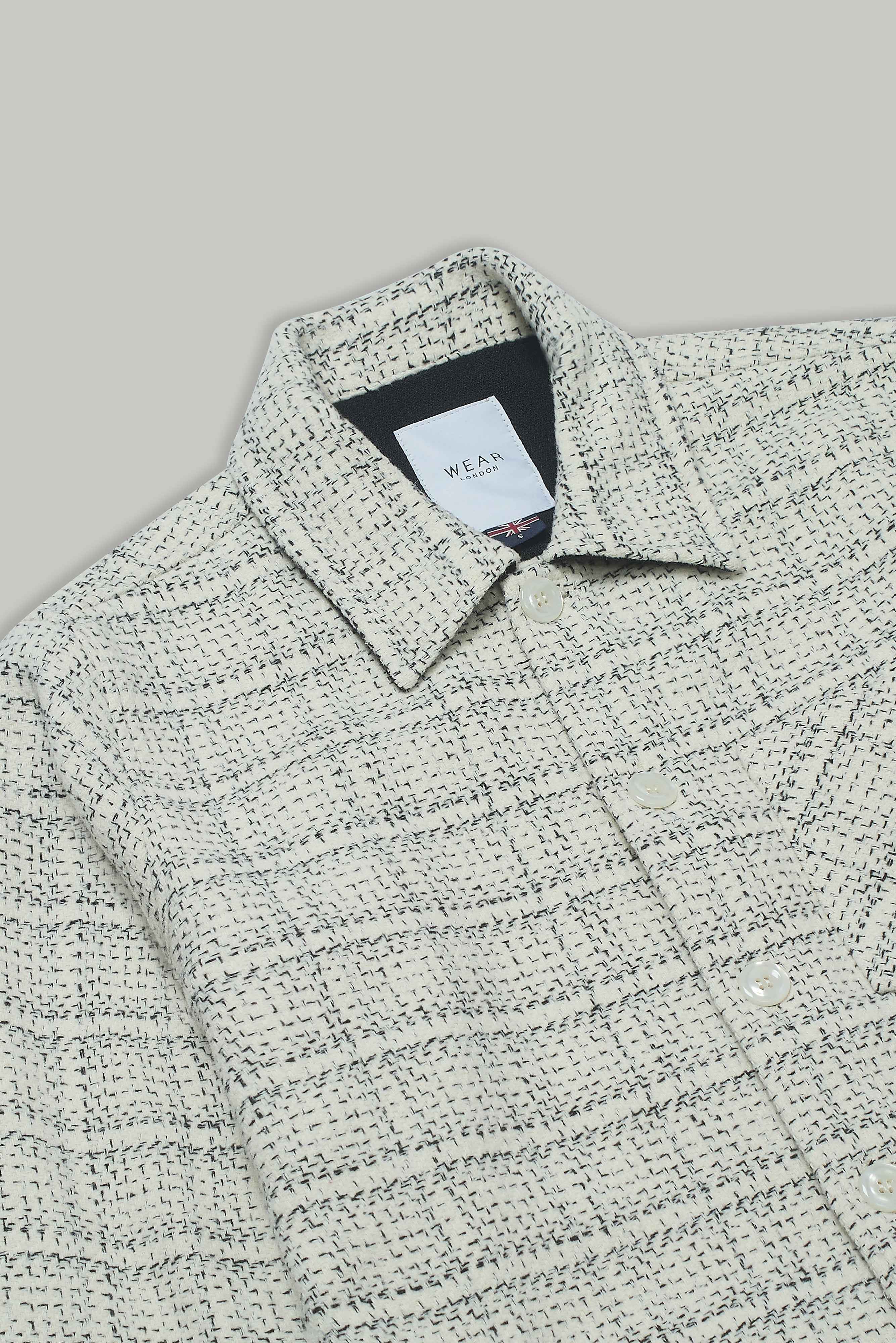 Theydon Frame Overshirt - Ecru / Black