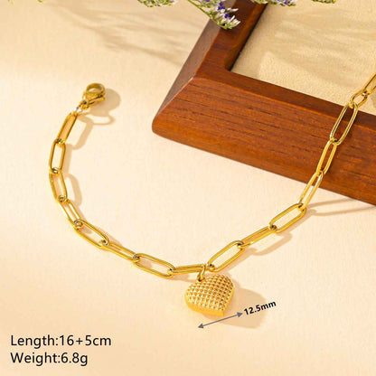 Titanium Steel Heart Love Heart Jewelry Colorfast Christmas Valentine&